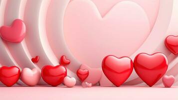 design element för Lycklig valentine dag, romantisk bakgrund, generativ ai illustration foto