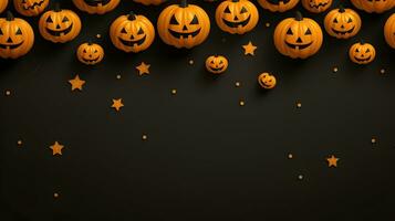 halloween pumpa bakgrund mall baner ai generativ foto