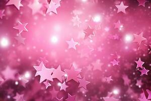 abstrakt bakgrund magenta rosa stjärnor. glans lampor fläck Semester baner. hög kvalitet digital bild foto
