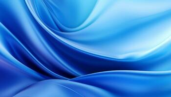 blå Vinka bakgrund abstrakt mjuk och avrundad formulär. generativ ai foto