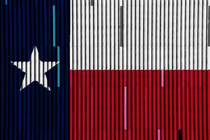 texas oss stat flagga på texturerad bakgrund. konceptuell collage. foto