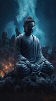 Gud buddha mobil wallpaper.ai generativ foto