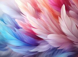 pastell blommig bakgrund med fjädrar foto