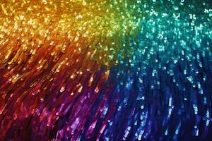 regnbåge kaskad glitter textur, ai genererad, ai genererad foto