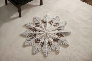 omvandla din Hem in i en vinter- sagoland med snöflinga mönstrad mattor. ai genererad. foto