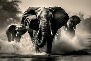 elefant i djungel. hd kvalitet skarp bilder. ai generativ foto
