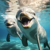 delfin undrar. fängslande fotografi förbi en 30 år vilda djur och växter expert. ai generativ foto