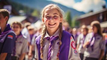 global scouting arv de betydelse av värld spana dag foto