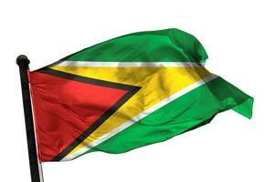 guyana flagga på en vit bakgrund. - bild. foto