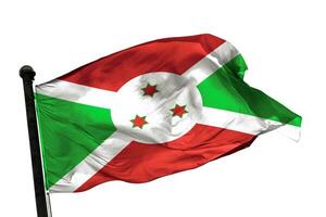 burundi flagga på en vit bakgrund. - bild. foto