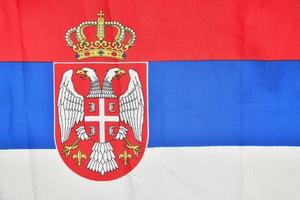 Republiken Serbiens flagga foto