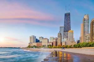 downtown chicago skyline stadsbild i usa foto