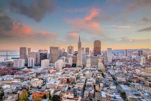 vacker utsikt över affärscenter i centrala San Francisco foto