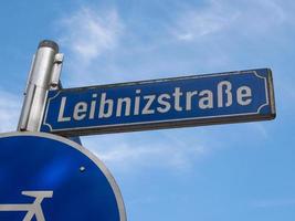 leibnizstrasse gatuskylt foto