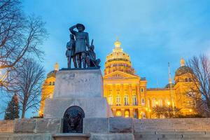 statliga huvudstaden i des moines, iowa foto