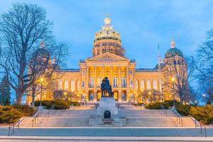 statliga huvudstaden i des moines, iowa foto