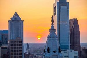 stadsbilden av centrum skyline philadelphia i pennsylvania foto