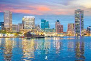 baltimore city downtown skyline usa foto