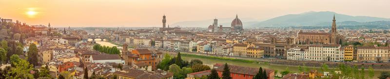 florence city downtown skyline stadsbilden i italien foto