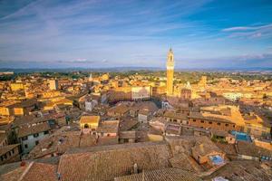 centrum Siena skyline i Italien foto
