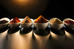 kryddor i en skål. ai-genererad foto