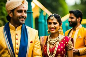 indisk bröllop i bangalore. ai-genererad foto