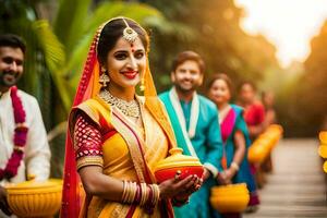 indisk bröllop i kerala. ai-genererad foto