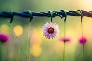 Foto tapet de himmel, blommor, de Sol, de fält, de fält, de fält,. ai-genererad