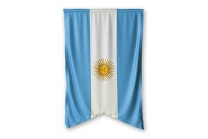 argentina flagga och vit bakgrund. - bild. foto