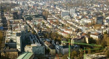 stadsbilden vy i frankfurt tyskland foto