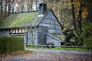 vintage gammal tysk arkitektur bondgård foto