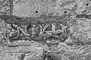 intressant original- årgång bakgrund med arabicum inskriptioner på sten plattor foto