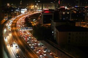 Kalkon istanbul 12 januari 2023, trafik i en hög bort i istanbul foto