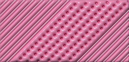 rosa uppblåst rader med en skinande yta, 3d tolkning illustration foto