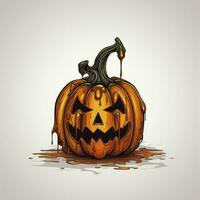 halloween design med pumpor. ai genererad foto