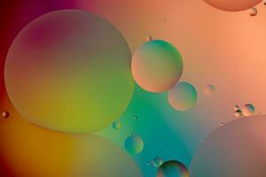 färgrik olja bubblor bakgrund foto
