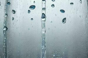 droppar av regn på en fönster glas bakgrund. ai generativ proffs Foto