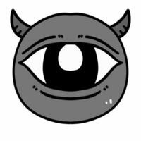 halloween öga med en svart ögon, illustration design, halloween ikon, foto