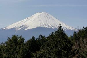 mt. fuji och sjö kawaguchiko, yamanashi, japan foto