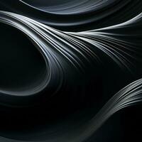 ett abstrakt svart och vit bild av vågor generativ ai foto