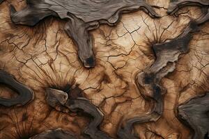 en stänga upp se av de bark av en träd generativ ai foto