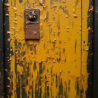 de dörr är gul generativ ai foto