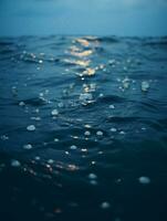 de hav är fylld med bubblor och vatten generativ ai foto
