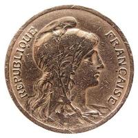 gammalt franskt mynt foto