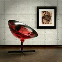 elegant 3d genererad design stol foto