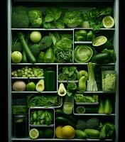 diet färsk grön kylskåp mat foto