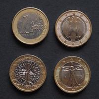 euromynt i många länder foto