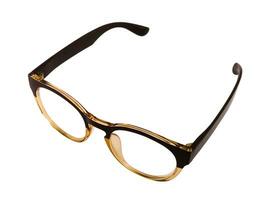 optisk glasögon trendig runda årgång öga nörd design stil Tillbehör. retro nörd glasögon plast mode fälgar ram. hipster specs glasögon skarp syn. modern läsning glasögon isolerat på vit. foto