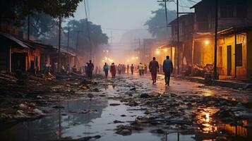 en grupp av människor gående på de gata i Kolkata, väst bengal, Indien foto