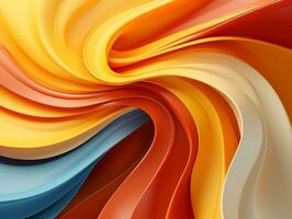 strömmande tyger abstrakt orange lila och blå cirkel spiral bakgrund ai generativ foto